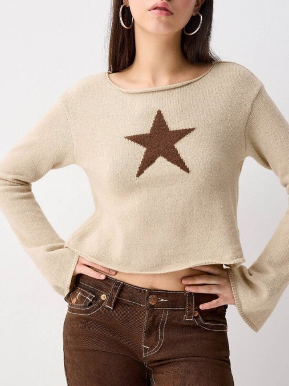 Pretty Garbage Star cropped boxy-fit sweater